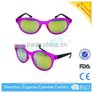 Most popular beautiful frame mirror lenses kids sunglasses