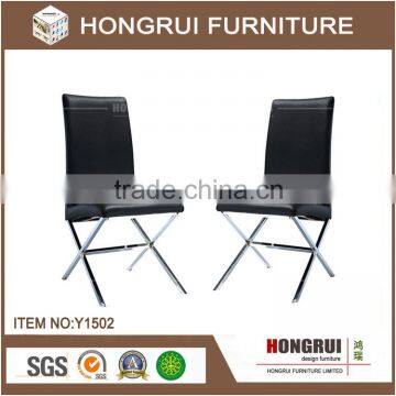 foshan furniture manufacturer colorful modern leather armless restaurant chair