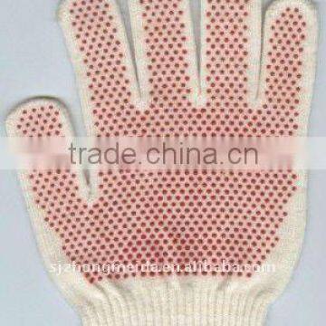 pvc dotted cotton hand gloves,