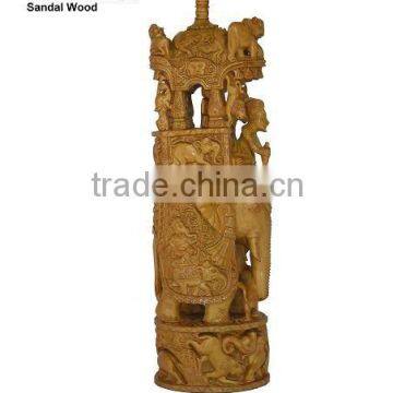 sandalwood carved ambabari elephant