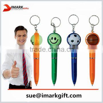 Promotion Plastic Pen Novelty Football Shaped ball Pen Sport Ball Roller Pen With Rope