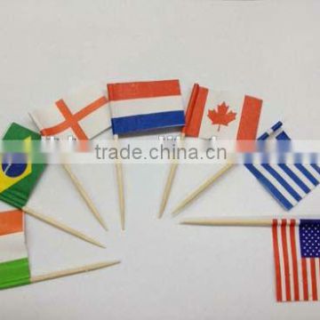 best sell bulk food paper wold flags toothpicks