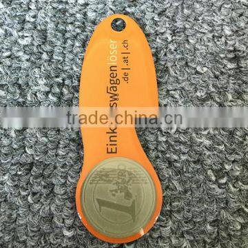 shopping trolley coin trolley tokens keychain manufacturer factory