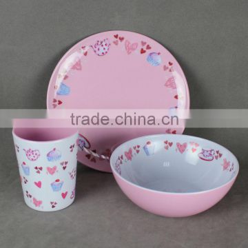 kids melamine breakfast set