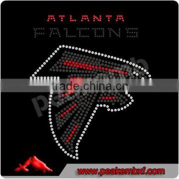 New Falcons Sequin Rhinestone Hotfix Transfers Eagle Head Design