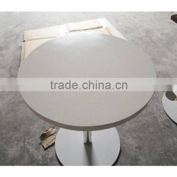 Round Solid Surface Dining Table , Solid Surface Table Top With Stainless Steel Table Base photo-5