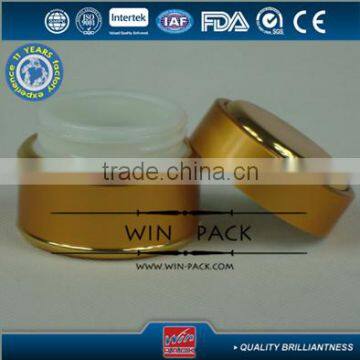Golden Aluminum Lotion Bottle With Inner Side Plastic Bottle,shiny Gold Color Rim photo-4