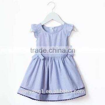 Chinese Factory Direct Wholesale All Cotton Kids Summer Short Sleeves Dress Princess Girl Dress