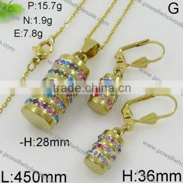 New Arrival Wholesale Price 18k Italian Gold Jewelry Set photo-2