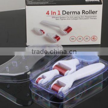 Eversun micro needle derma roller with 3 derma roller tips // 4 in 1 micro needle roller with disinfection container derma roll