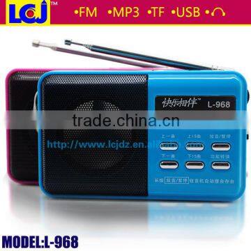 Portable mp3 action speaker with fm radio mp3 player