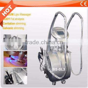 Body slimming machine with skin analyzer