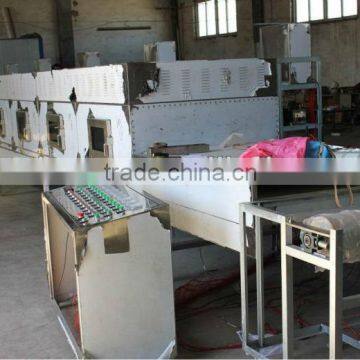 tunnel continuous conveyor belt type microwave egg tray dryer