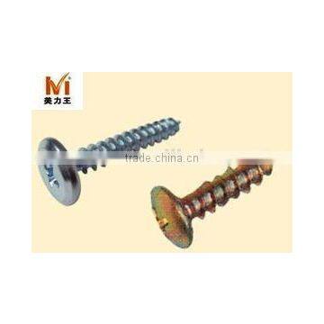 Steel zinc-plated nickel-plated 4x16 large flat head self-tapping furniture assembly fasteners bolts nuts screws