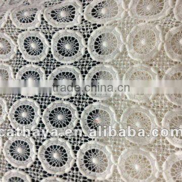 lace fabric with 100%cotton embrodery fabric