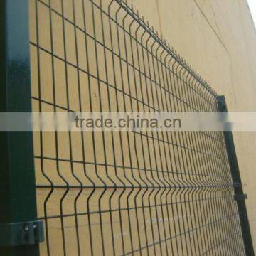 square post green wire mesh fences fence panel/ PVC COATED MESH WIRE FENCING PANEL 183cm height