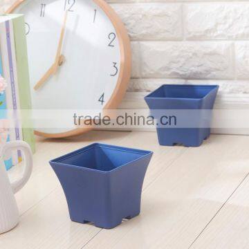 Seed Blue square plastic flower pots for plant propagation