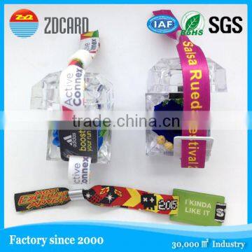 Manufacturer! Wholesale Custom RFID Fabric Wristband/Bracelet for Events