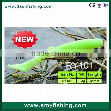 Bass fishing sports soft lure single tails bait