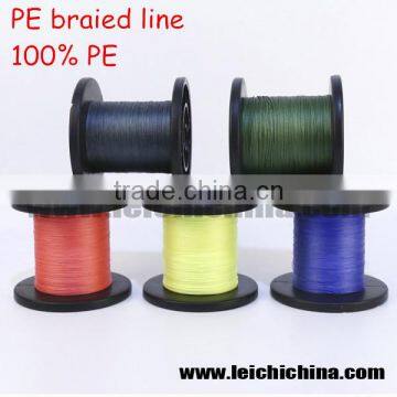 Big spool multicolor 100% PE braided fishing line