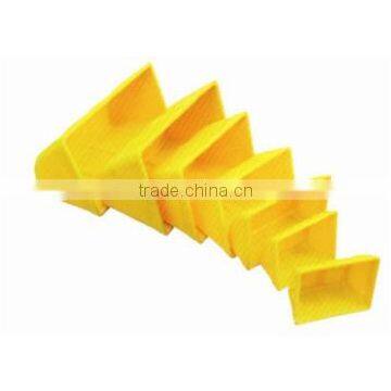 Plastic grain elevator buckets