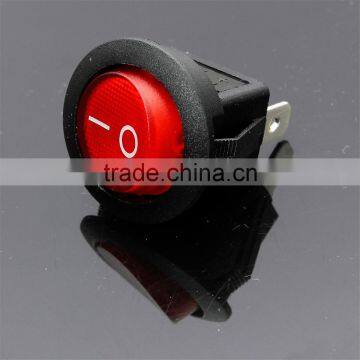 Red Neon 3 Pin 4.8mm Terminals 12V 16A Universal LED Illuminated Car Button Lights ON/OFF Round Rocker Switch Dash Boat Van photo-4