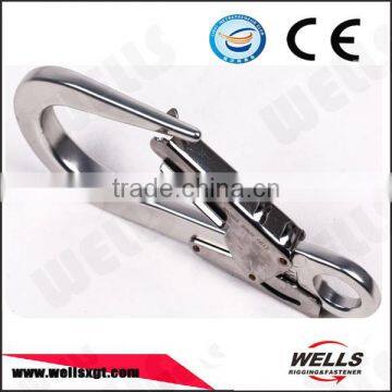 Nickel plated, galvanized forged iron metal big safety snap hook for building