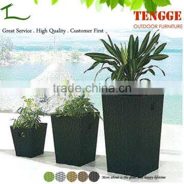 3-Piece Woven Planter Garden furniture flowerpot