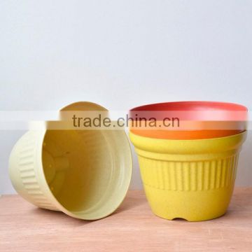 Small biodegradable plant fiber decorative plant pots indoor