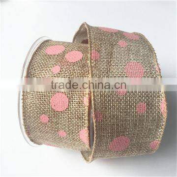 Cheap Wholesale 100 Linen Fabric for Gift Ribbon photo-3