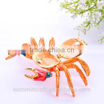 Creative Jewelry Boxes Wholesale Metal Jewelry Box Crab Figurine photo-2