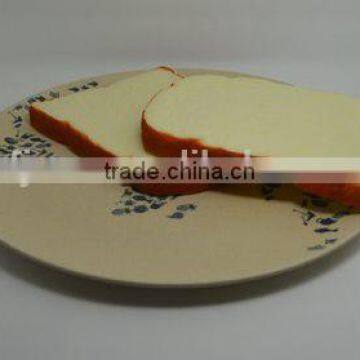 Natural Bamboo Fiber Tableware Round Plate photo-3