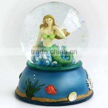 For Sea Park Souvenir Mermaid Water Snow Globe photo-4