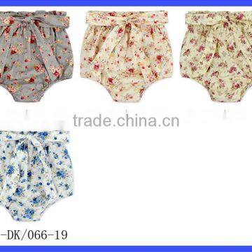 Bowknot Ruffle High Waist Florals Cotton Bloomers for Kids photo-6