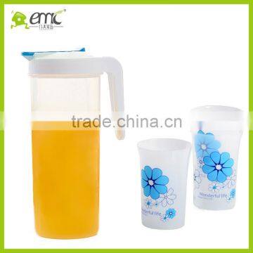 High Quality PP Water Jug Sets Plastic Cold Kettle Juice Bottle Tea Bottle With Cups photo-3