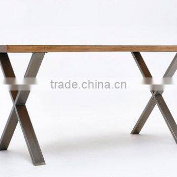 28 inch furniture parts X shape steel table leg for wood top