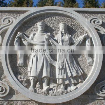 Stone relief wall sculpture