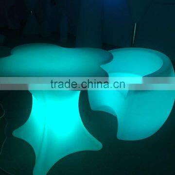 Modern Classic Plastic Colorful Lighting Illuminated RGB LED Chair With Table photo-4