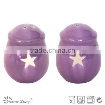 New Design Ceramic Salt and Pepper Shaker,Customized Stoneware Salt Pepper photo-2