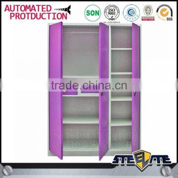 Metal Material 3 Door Bedroom Wardrobe Designs /Godrej Steel Almirah photo-4