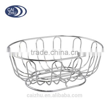 Stainless Steel Oval Bread Basket Fruit Bowl