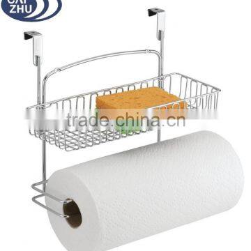 New Design Over the Cabinet Paper Towel Holder Rack and Storage Shelf - Chrome photo-2