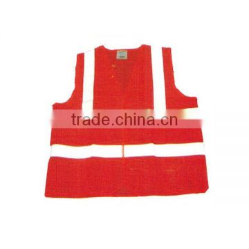 Zipper Front Safety Vest with Reflective Strips