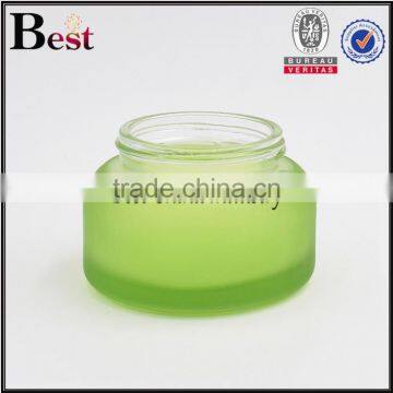 50g Best Sellers Frosted Green Glass Cosmetic Jar Gold Aluminum Lid Personal Care Cream Empty Cosmetic Glass Jar photo-4