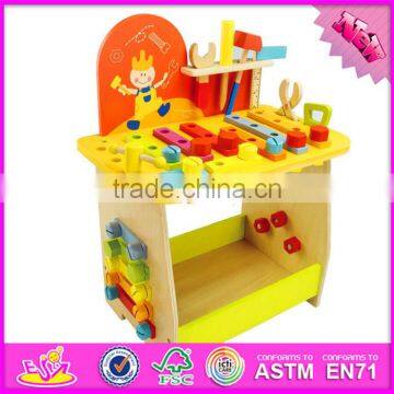 2016 New Design Cartoon Children Wooden Diy Workbench W03D077 photo-3