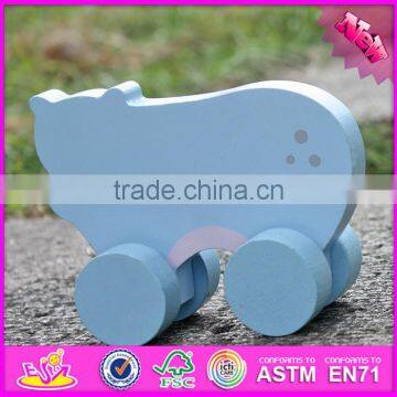 2017 New Products Kids Animal Toy Wooden Toy Wheels W04A317 photo-5