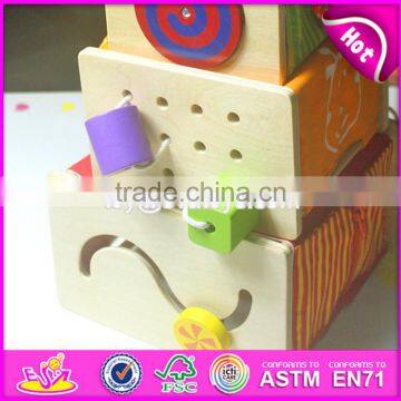 Creative Intelligent Nesting Toys Wooden Baby Stacking Cups W13D089 photo-5