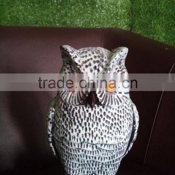 White Smart Popular PE Small Electric Sensor Bird Animal Repellent Garden Plastic Scare Owl Protect Family photo-2