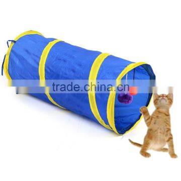 Pet Tunnel Cat Kitten Gog Ferrets Rabbits Crinkle Tunnel With Ring Bell Toy Foldable photo-2
