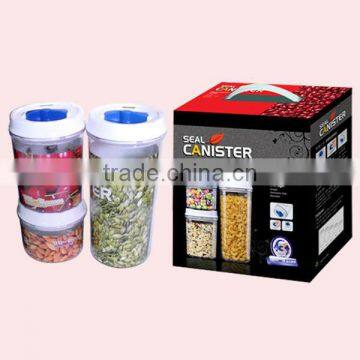 Three-piece Plastic Food Storage Jar With Lid